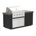 Videl 72" Alta Outdoor Kitchen Island W 36" Gran Fuego Grill - Majestic Fountains