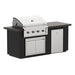 Videl Alta 84 Outdoor Kitchen Island - Majestic Fountains