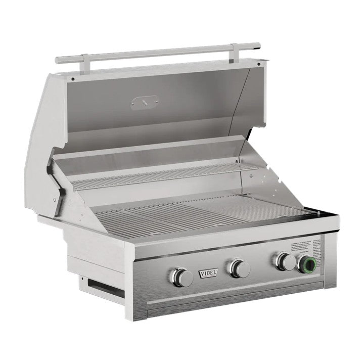 Videl Commercial 36Inch 3-Burner Gas Grill with Built-In Timer - Majestic Fountains
