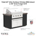 Videl 60 Alta Outdoor Kitchen BBQ Island w 36 Gran Fuego Grill - Majestic Fountains