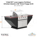 Videl 84 Luxe Legacy Outdoor Kitchen Island w 36 Gran Fuego Grill - Majestic Fountains