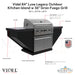 Videl 84 Luxe Legacy Outdoor Kitchen Island w 36 Gran Fuego Grill - Majestic Fountains