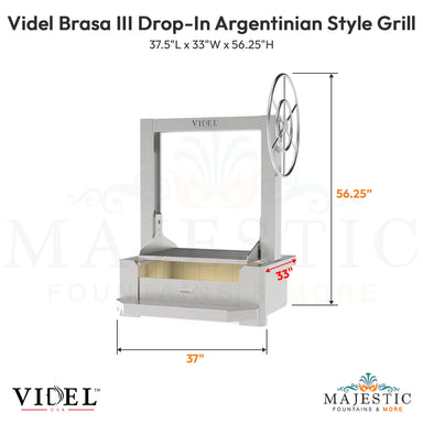 Videl Brasa III Drop-In Argentinian Style Grill -  Majestic Fountains