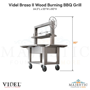 Videl Brasa II Wood Burning BBQ Grill - Majestic Fountains