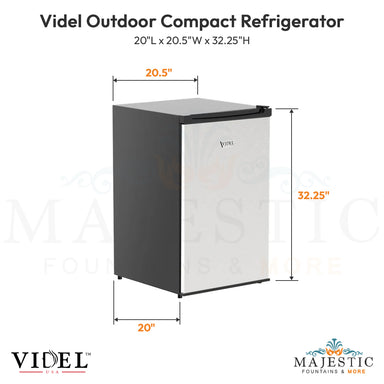 Videl Outdoor Compact Refrigerator - Majestic Fountains