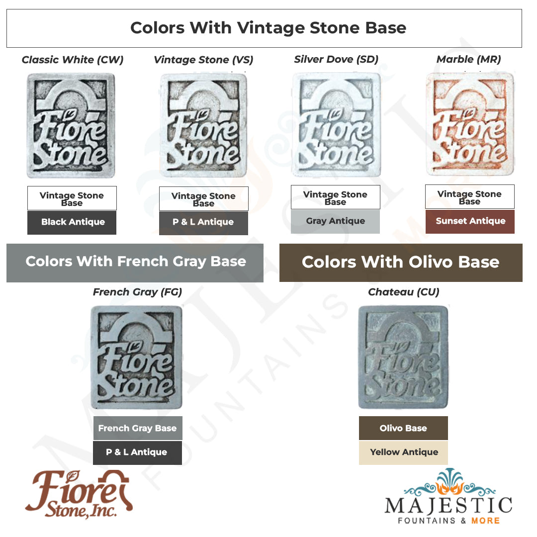 Vintage Stone & French Gray & Olivo Base - Majestic Fountains