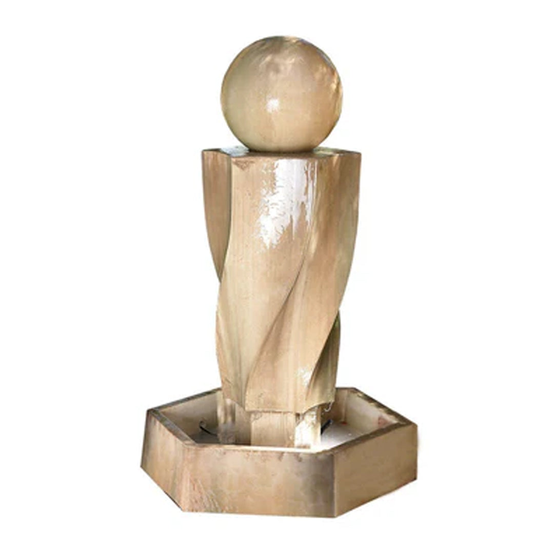 Vortex Fountain w Ball in GFRC by Gist G-VRTX-BALL - Majestic Fountains