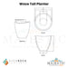 Wave Tall Planter - Majestic Fountains