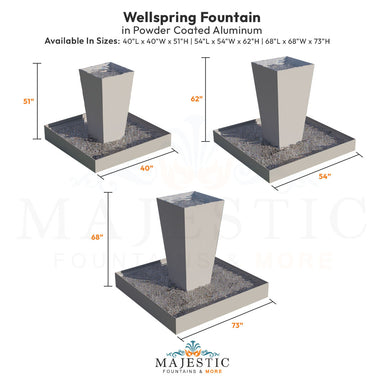 Wellspring Fountain in Powder Coated Aluminum Large - Majestic Fountains