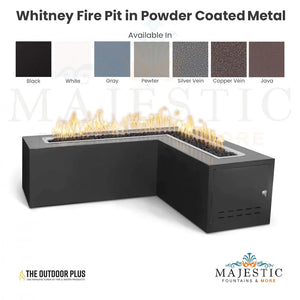 Whitney Fire Pit in Powder Coated Metal - Majestic Fountains and More
