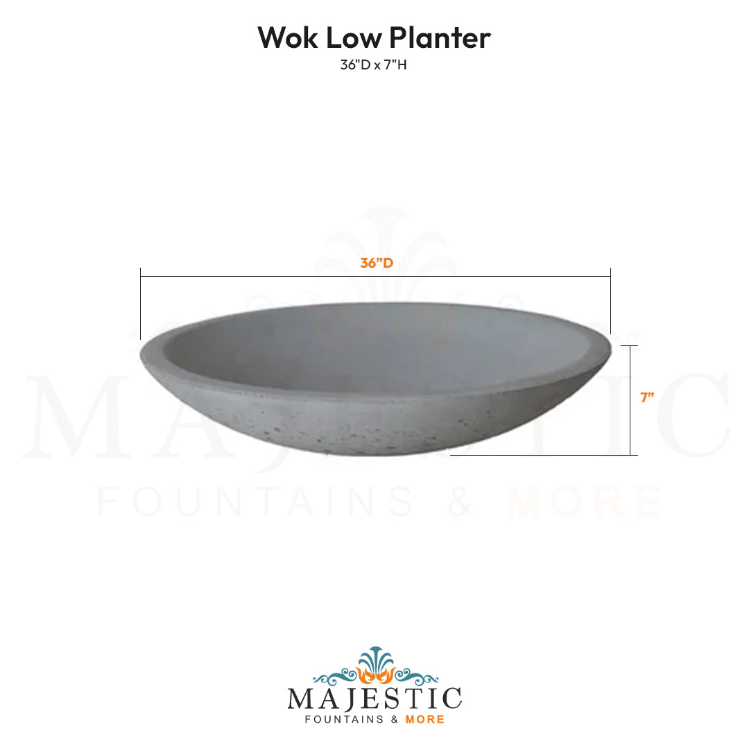 Wok Low Planter Size - Majestic Fountains