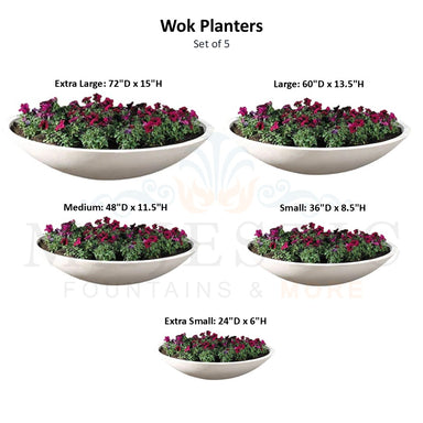 Wok Planter - Majestic Fountains and More.