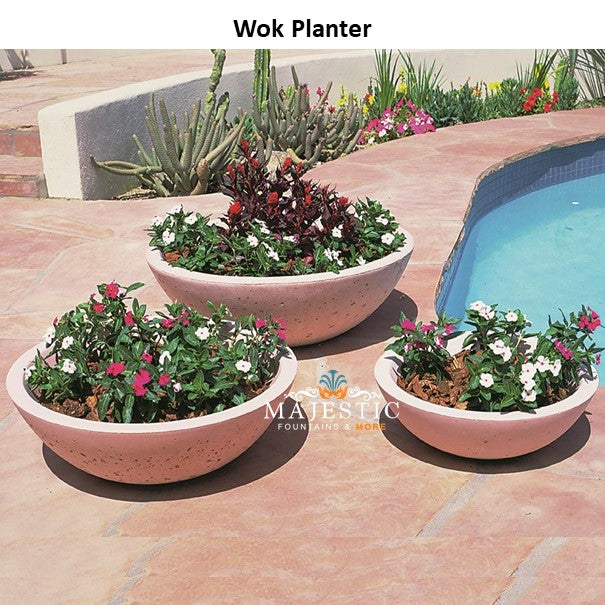 Wok Series Planters  - Majestic Fountains and More