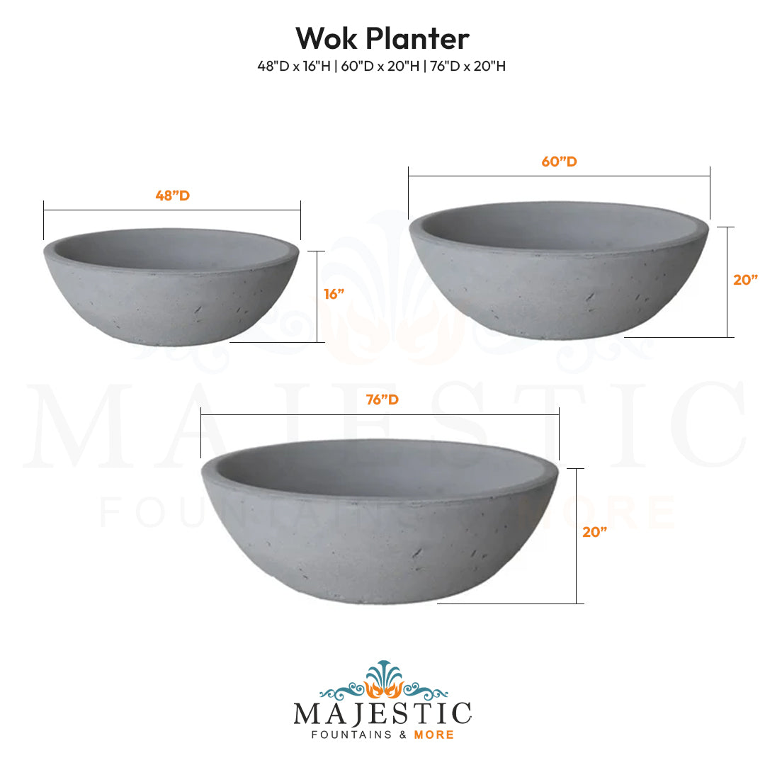 wok planter pots Wok Planter — Majestic Fountains and More