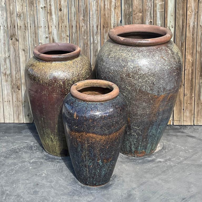 Wood Tuscany Triple Vase FNT50596 - Complete Fountain Kit - Majestic Fountains And More