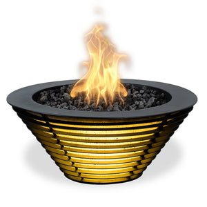 The Outdoor Plus Mayport - Lighthouse Fire Bowl in Powder Coated Metal - Majestic Fountains and More