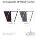 Zen Trapezoid C 78H Metal Fountain - Majestic Fountains and More.