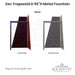 Zen Trapezoid D Metal Fountain - Majestic Fountains and More.