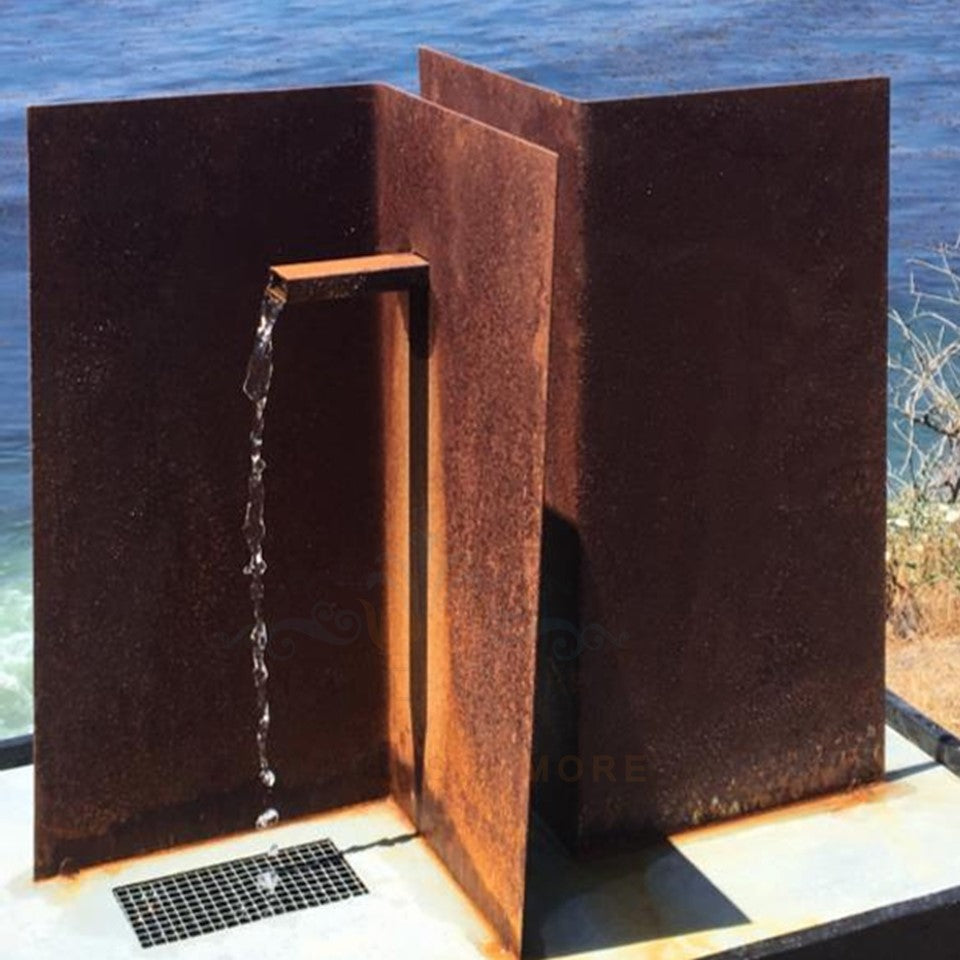 Zen Trapezoid E 96High Metal Fountain - Majestic Fountains and More