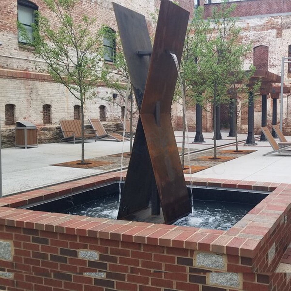 Zen X1 Tall 92"H Metal Fountain - Majestic Fountains and More