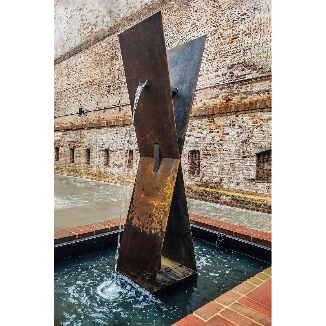 Zen X1 Tall 92"H Metal Fountain -  Majestic Fountains and More