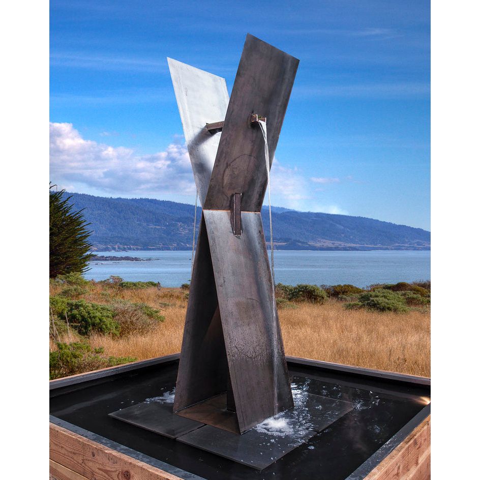 Zen X1 Tall 92"H Metal Fountain-Majestic Fountains and More