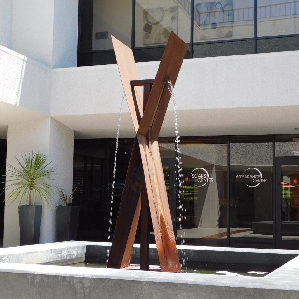 Zen X1 Tall 92"H Metal Fountain - Majestic Fountains and More