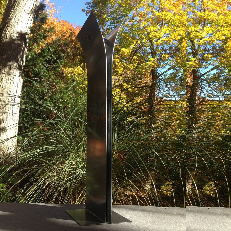 Zen Y Tall 92H Metal Fountain - Majestic Fountains and More