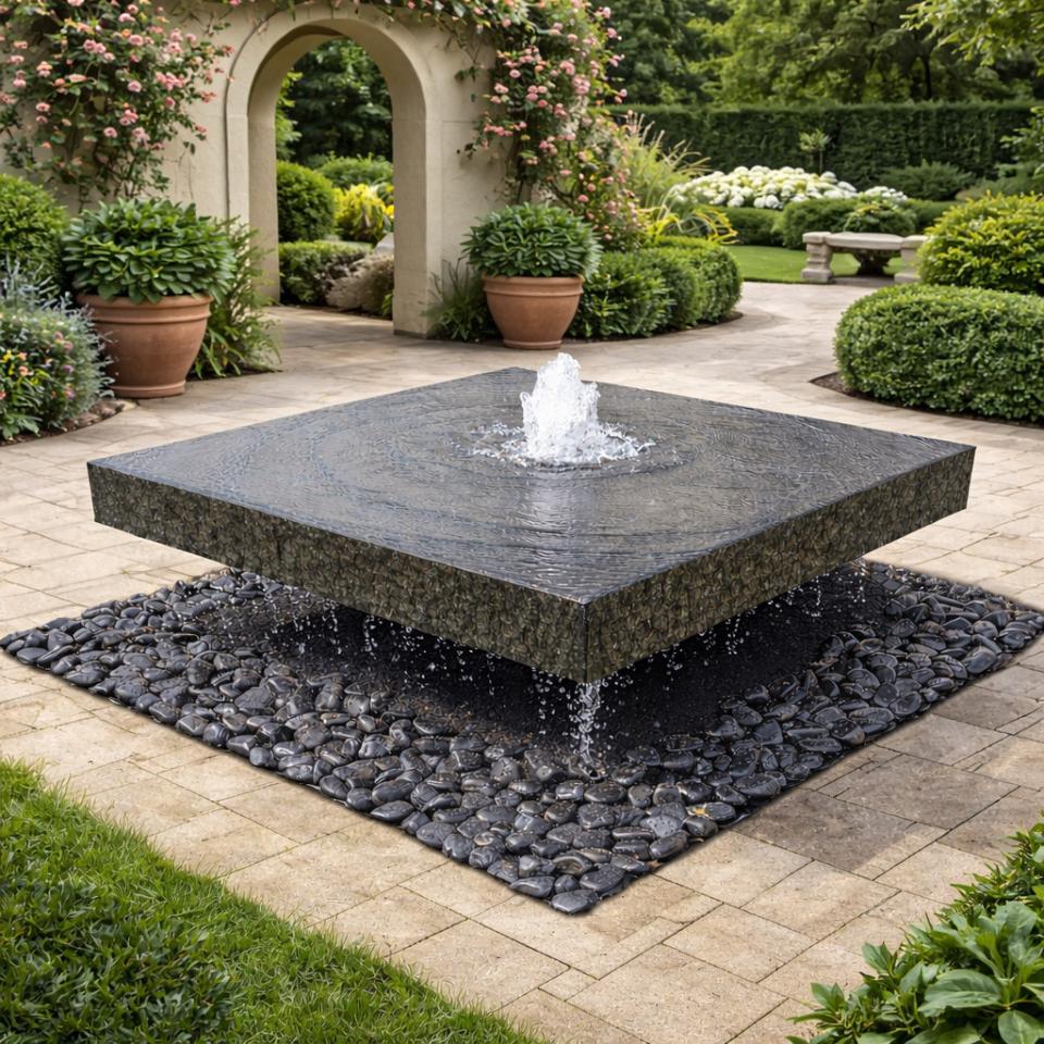 Zenshu Basalt Table - Complete Fountain  Kit