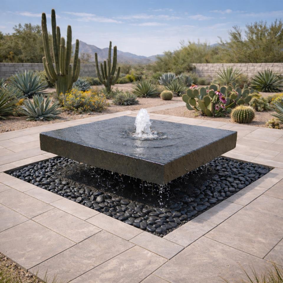 Zenshu Basalt Table - Complete Fountain  Kit