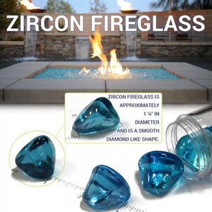 Zircon Fire Glass - Majestic Fountains and More.