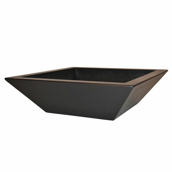 shallow plastic planter Geo Low Square Planter — Majestic Fountains and More