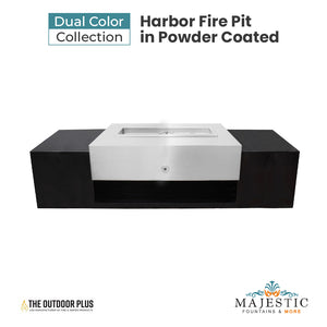 Harbor Fire Pit in Dual Colored Powder Coated Metal by The Outdoor Plus + Free Cover