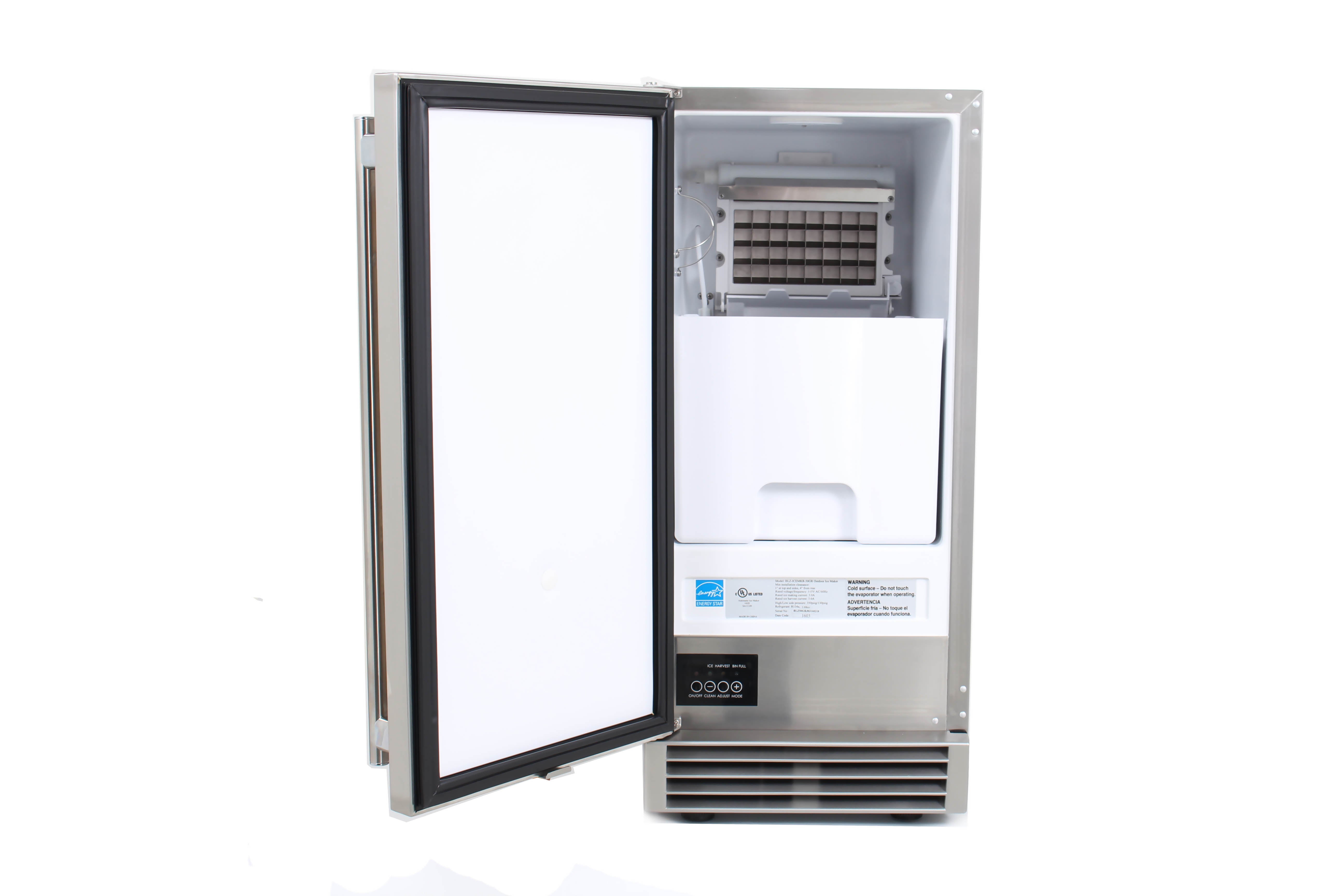 Blaze 50 Lb. 15-Inch Outdoor Ice Maker with Gravity Drain — view 3