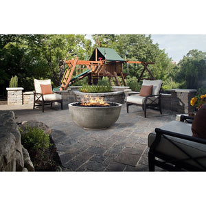Prism Hardscapes - Moderno 1 Fire Bowl in GFRC Concrete - Match Lit - Majestic Fountains