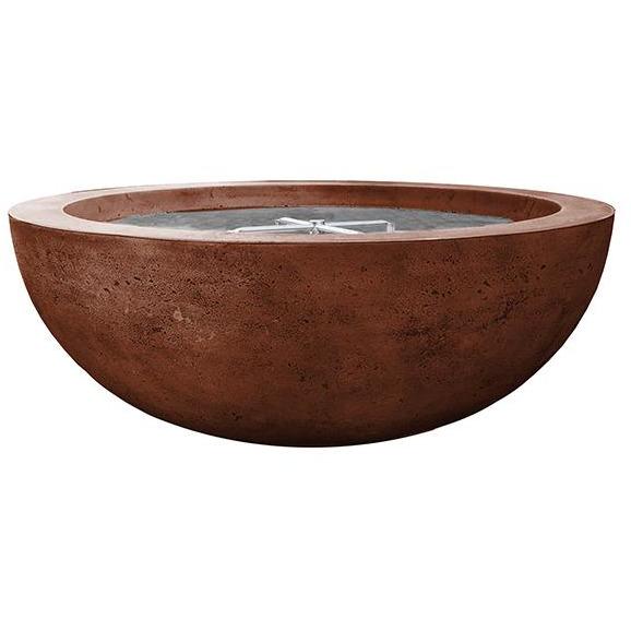 Prism Hardscapes - Moderno 4 Fire Bowl in GFRC Concrete - Match Lit - Majestic Fountains