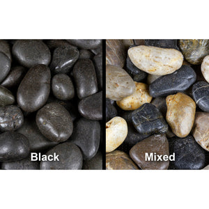 Polished Pebbles Black-Mixed - Majestic Fountains and More