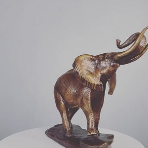 Elephant Bronze Table Top Sculpture