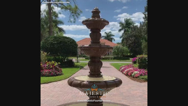 Espana 3 Tiered Fountain with 55 Basin in Cast Stone - Fiore Stone 262-F - Majestic Fountains.jpg