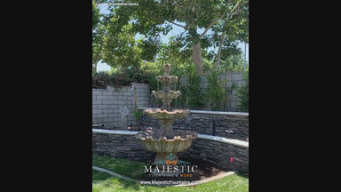 Fiore Stone Italian 4 Tier Fountain IT-4T in Cast Stone - Majestic Fountains