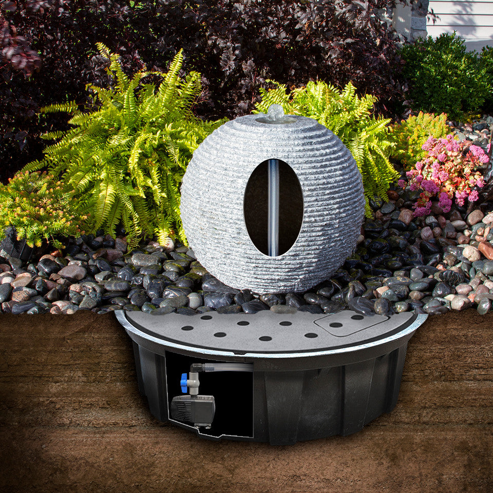 Black Granite - Sphere Fountain Kit - Choose from  multiple sizes