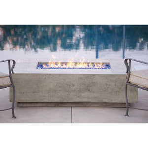 Prism Hardscapes - Tavola 1 Fire Table in GFRC Concrete - Match Lit - Majestic Fountains