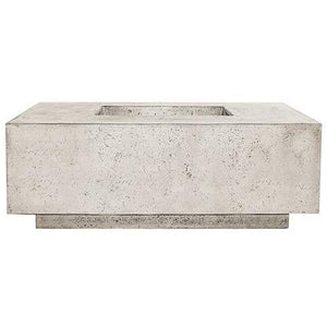 Prism Hardscapes - Tavola 3 Fire Table in GFRC Concrete - Match Lit - Majestic Fountains