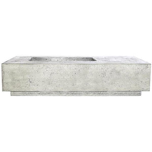 Prism Hardscapes - Tavola 5 Fire Table in GFRC Concrete - Match Lit - Majestic Fountains