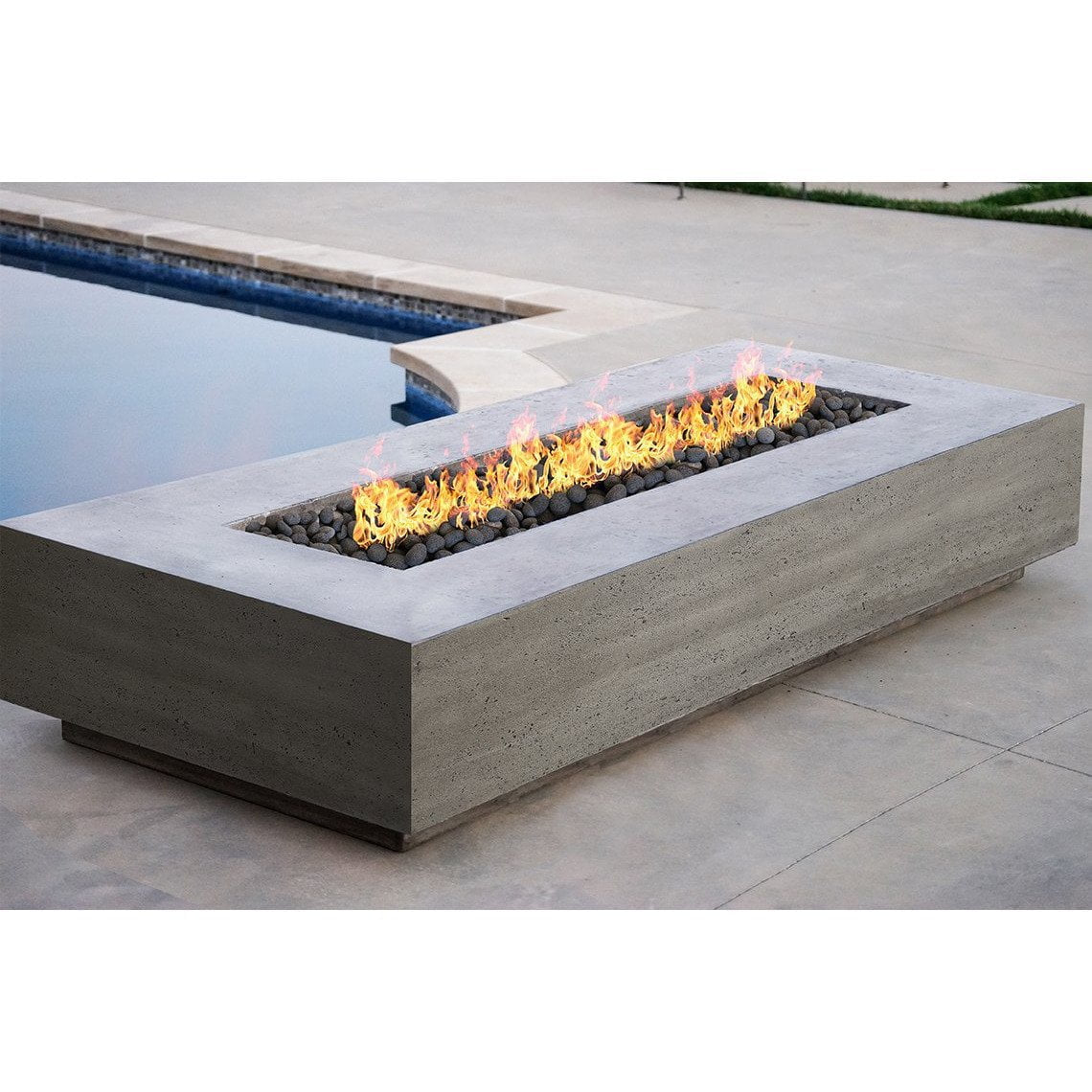 Tavola 6 Fire Table in GFRC Concrete by Prism Hardscapes - Majestic Fountains