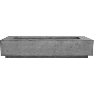 Prism Hardscapes - Tavola 6 Fire Table in GFRC Concrete - Match Lit - Majestic Fountains