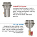 TOP FIRES CUBIST Fire Torch 14" in Stainless Steel - Majestic Fountains