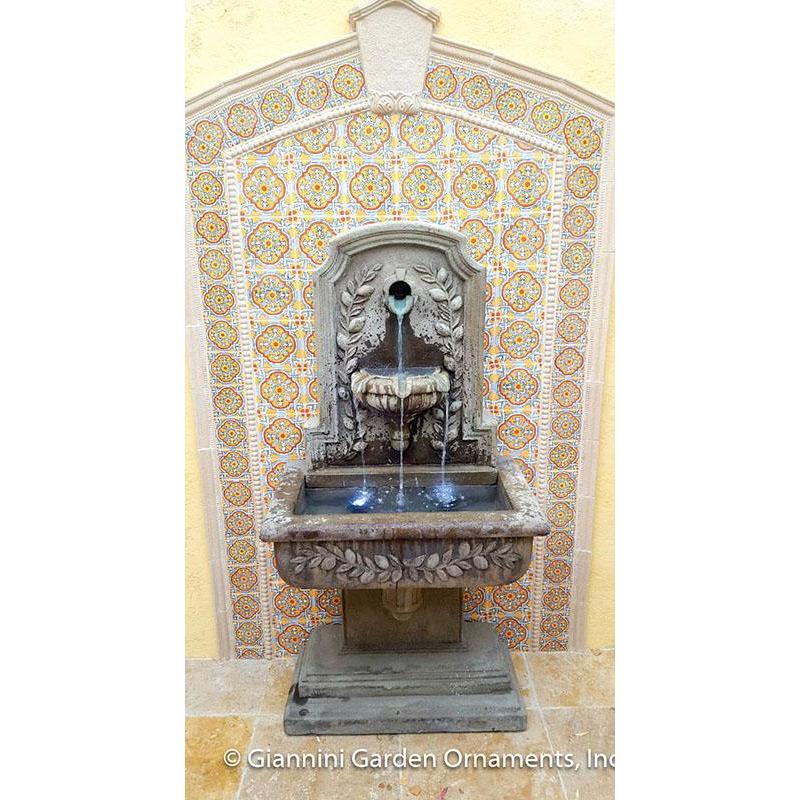 Lemon Lavabo Concrete Outdoor Wall Fountain - 1207 - Majestic Fountains and More