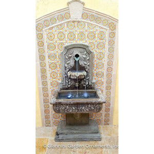 Giannini Garden Lemon Lavabo Concrete Outdoor Wall Fountain - 1207 - Majestic Fountains