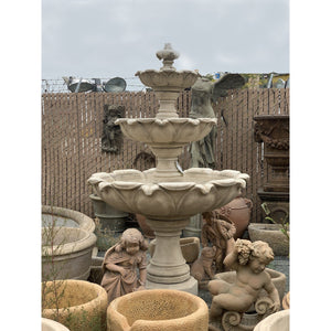 Giannini Garden Gardenia Concrete 3 Tier - Outdoor Courtyard Fountain - 1213 - Majestic Fountains